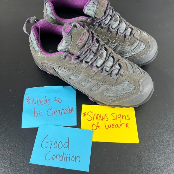 Hi-Tec Penrith Low Hiking Boots Womens Size US 8.5 Grey Waterproof Lace Up Shoes - Picture 15 of 16
